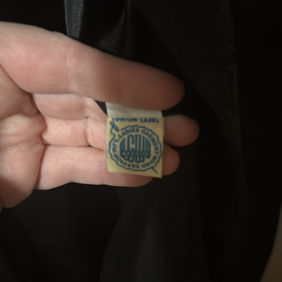 Vintage Black long International Ladies Garment Workers Union 1955-1963 size 20 - Picture 9 of 10